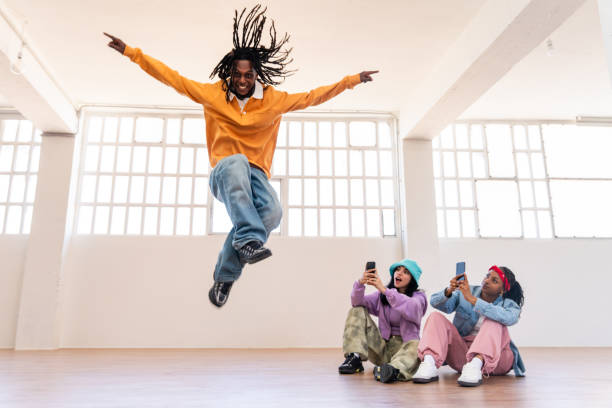 istock Young group of multiethnic hip-hop dancers dancing 2199532490