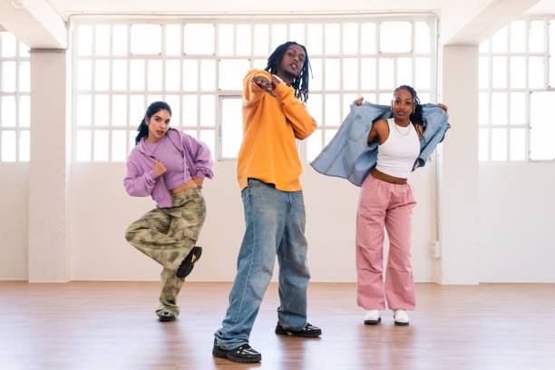 istock Young group of multiethnic hip-hop dancers dancing 2199532611