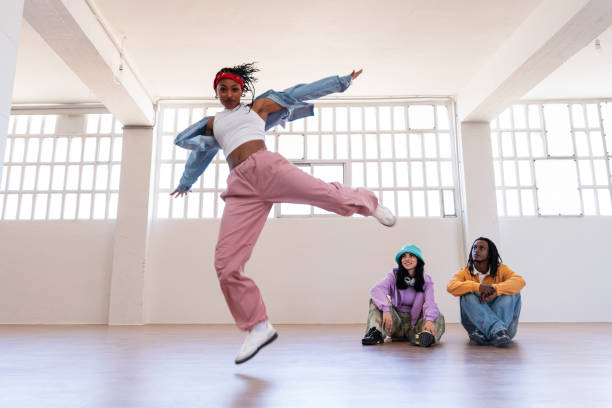 istock Young group of multiethnic hip-hop dancers dancing 2199532676