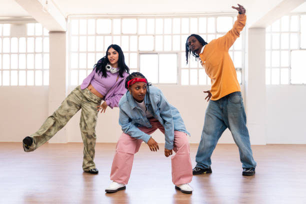 istock Young group of multiethnic hip-hop dancers dancing 2199532900