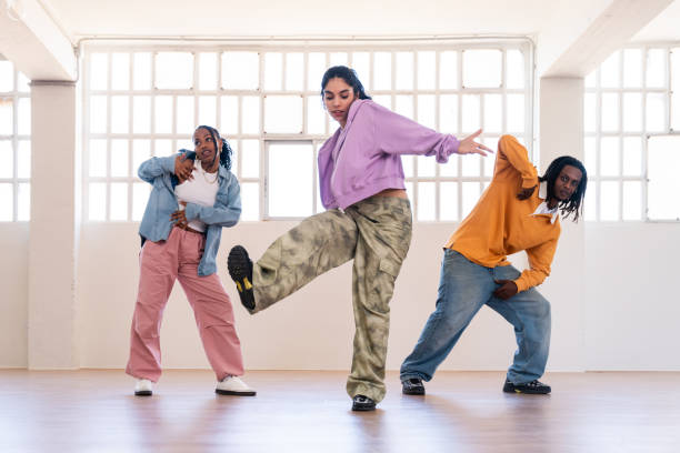 istock Young group of multiethnic hip-hop dancers dancing 2199533002