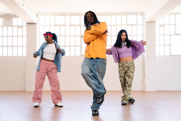 istock Young group of multiethnic hip-hop dancers dancing 2199533240
