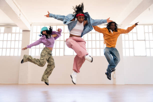 istock Young group of multiethnic hip-hop dancers dancing 2199533270