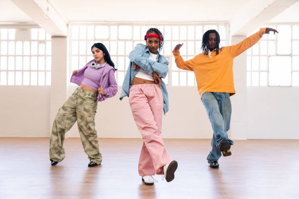 istock Young group of multiethnic hip-hop dancers dancing 2199533465