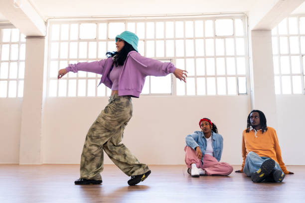 istock Young group of multiethnic hip-hop dancers dancing 2199533692