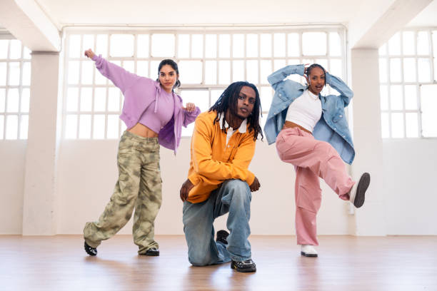 istock Young group of multiethnic hip-hop dancers dancing 2199533961
