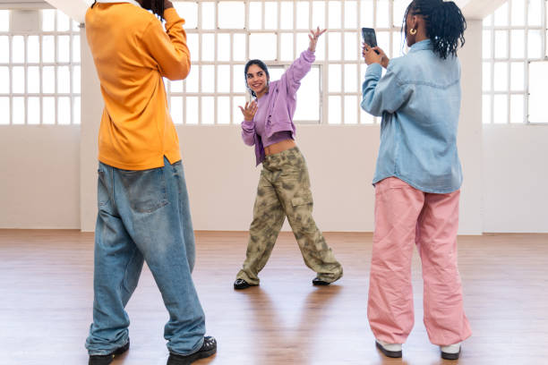 istock Young group of multiethnic hip-hop dancers dancing 2199534123