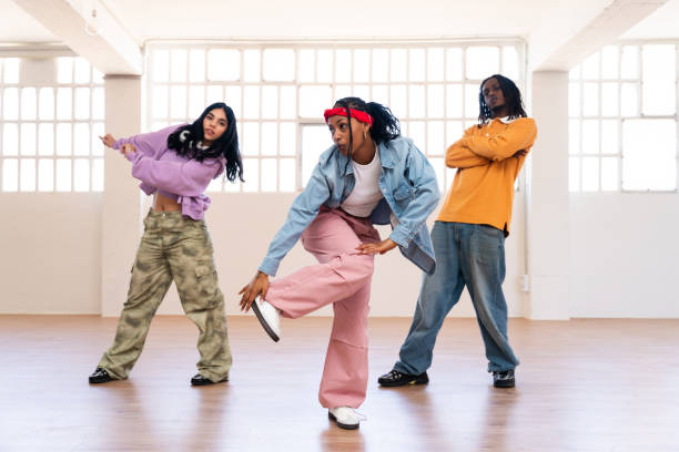 istock Young group of multiethnic hip-hop dancers dancing 2199534138
