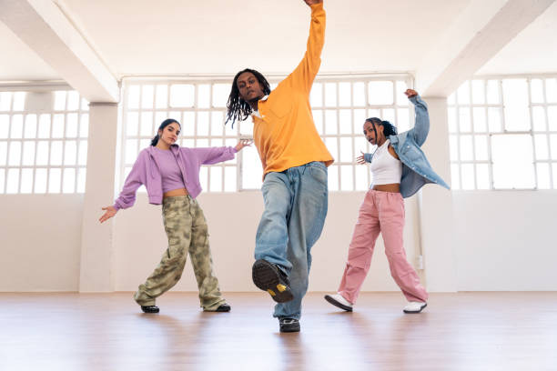 istock Young group of multiethnic hip-hop dancers dancing 2199534179