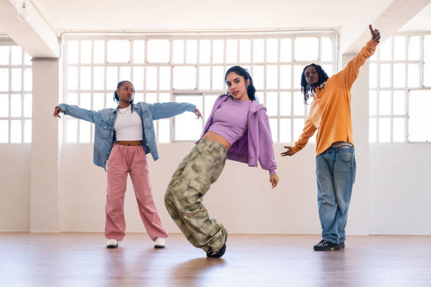 istock Young group of multiethnic hip-hop dancers dancing 2199534202
