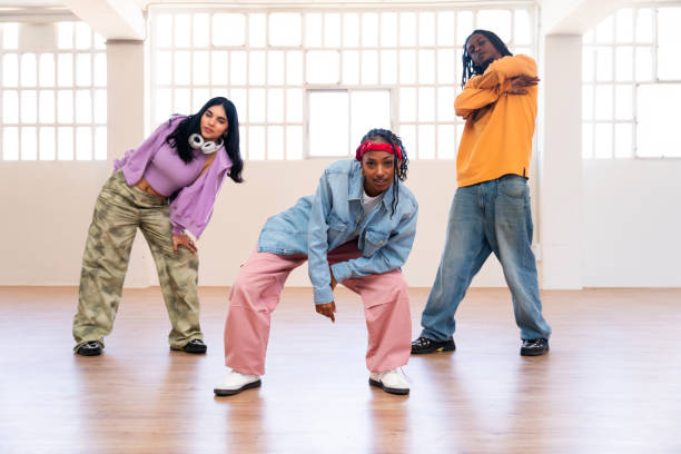 istock Young group of multiethnic hip-hop dancers dancing 2199535036