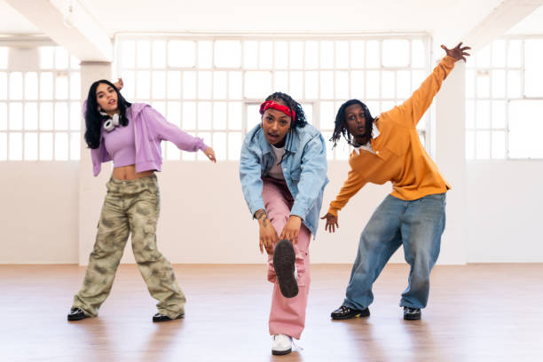 istock Young group of multiethnic hip-hop dancers dancing 2199535360