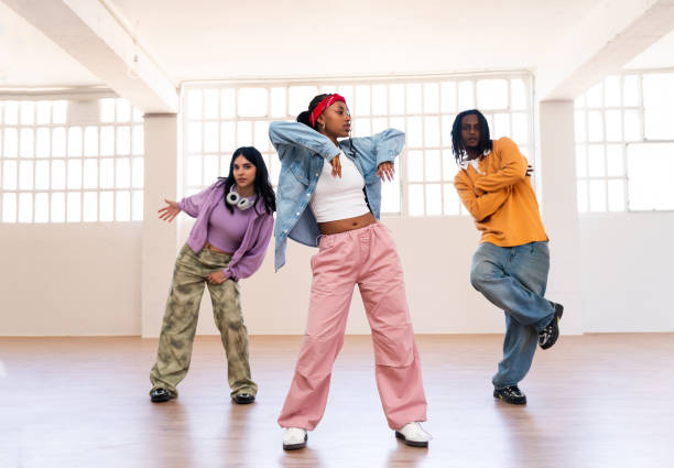 istock Young group of multiethnic hip-hop dancers dancing 2199535419