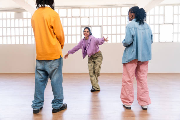 istock Young group of multiethnic hip-hop dancers dancing 2199535457