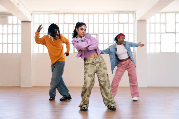 istock Young group of multiethnic hip-hop dancers dancing 2199535478