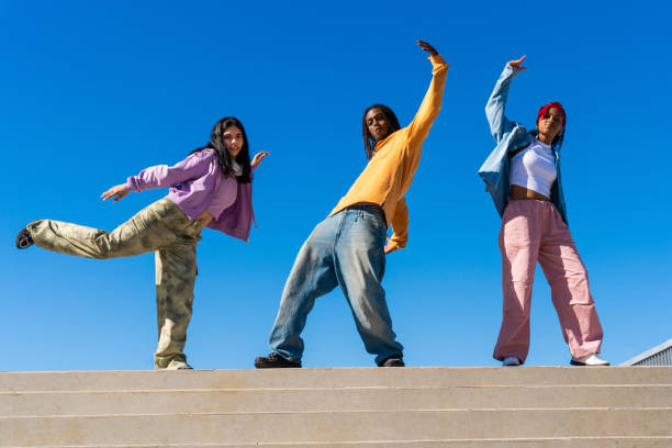 istock Young group of multiethnic hip-hop dancers dancing 2199536603