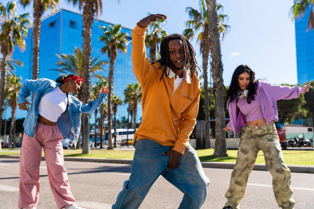 istock Young group of multiethnic hip-hop dancers dancing 2199536716