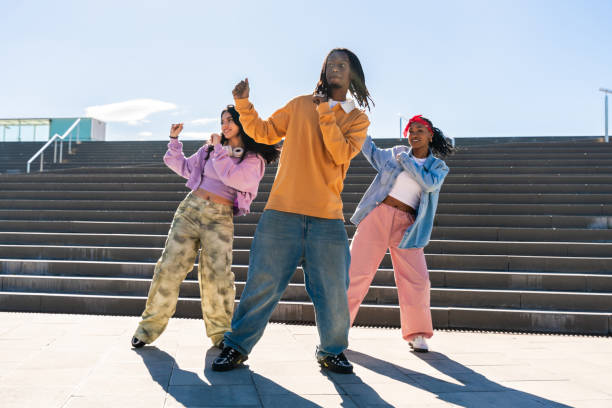 istock Young group of multiethnic hip-hop dancers dancing 2199536773