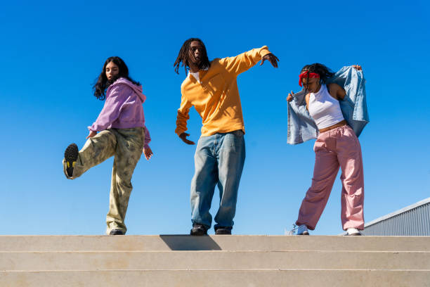 istock Young group of multiethnic hip-hop dancers dancing 2199537046