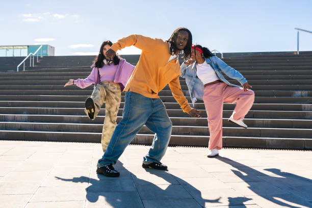 istock Young group of multiethnic hip-hop dancers dancing 2199537136
