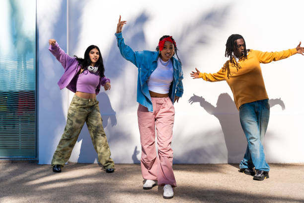 istock Young group of multiethnic hip-hop dancers dancing 2199537425