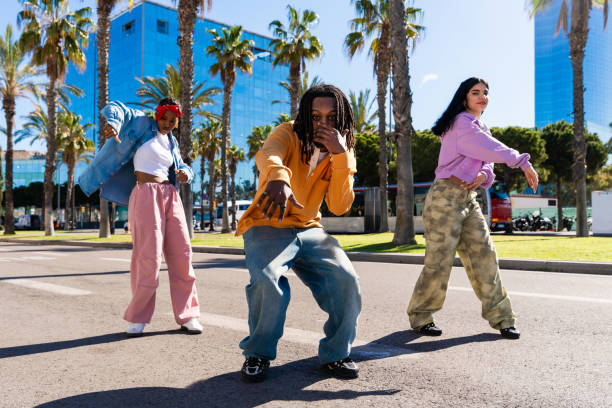 istock Young group of multiethnic hip-hop dancers dancing 2199537640