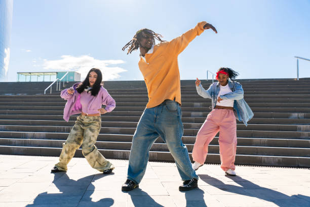 istock Young group of multiethnic hip-hop dancers dancing 2199537918