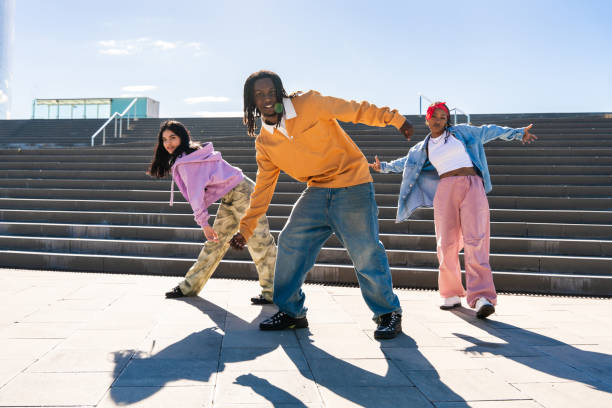 istock Young group of multiethnic hip-hop dancers dancing 2199537963