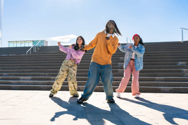 istock Young group of multiethnic hip-hop dancers dancing 2199538096