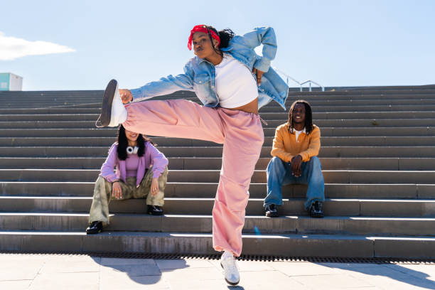 istock Young group of multiethnic hip-hop dancers dancing 2199538160