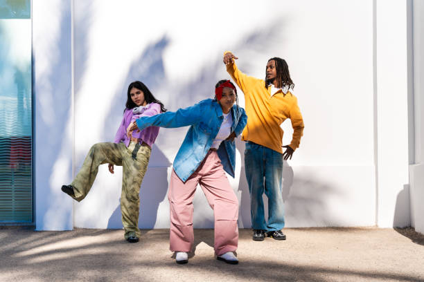 istock Young group of multiethnic hip-hop dancers dancing 2199538704