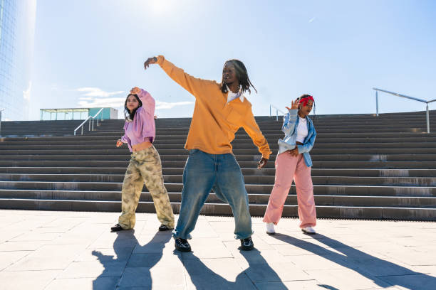 istock Young group of multiethnic hip-hop dancers dancing 2199538805