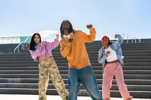 istock Young group of multiethnic hip-hop dancers dancing 2199539275