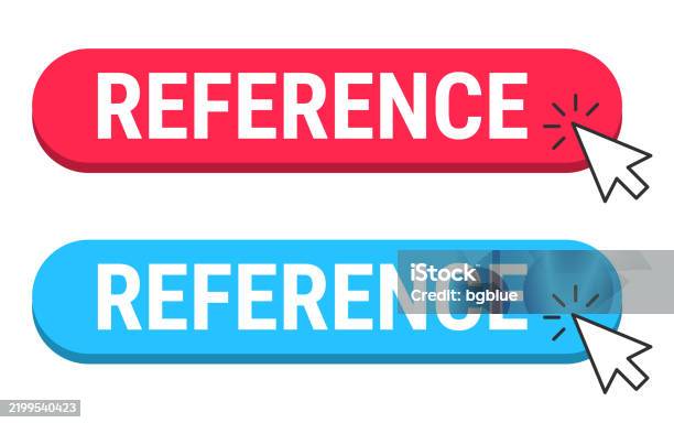 Refrence Button Icon Reference Red And Blue Buttons With Cursor On White Background Stock ...