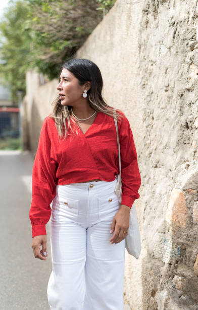 Woman walking  in the street