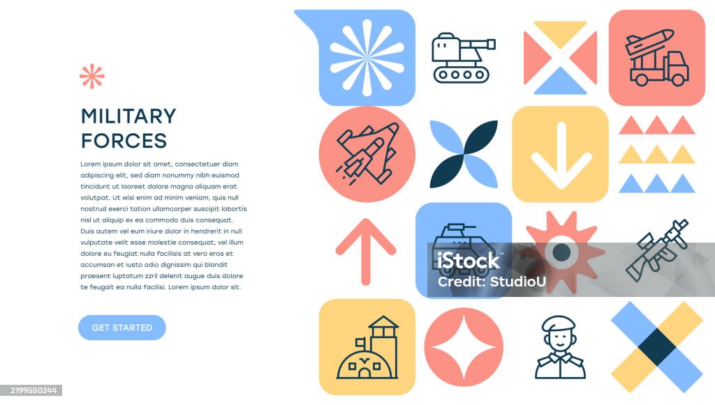 Design Shape Military Military Forces Stock Illustration - Download Image Now - Backgrounds ...