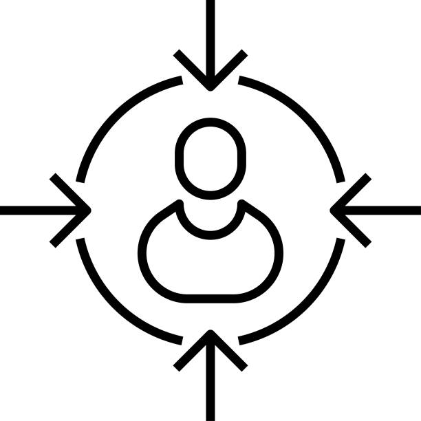 Customer centricity icon. Customer focus concept. Vector illustration Customer centricity icon. Customer focus concept. Vector illustration. customer centricity stock illustrations