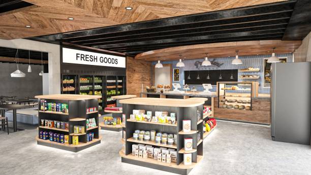 istock Modern Grocery Store Featuring Fresh Produce and Stylish Interior Design Elements 2199554805