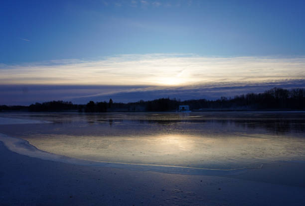 Scenic view of a lake during winter