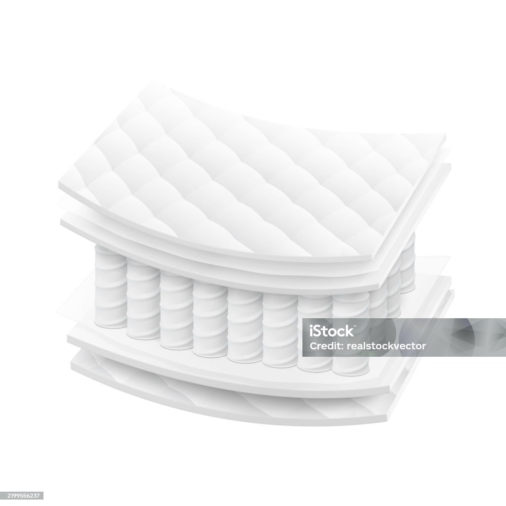 Pocket Spring Layers Realistic Wavy Layers For Mattress Infographic With Pocket Spring ...