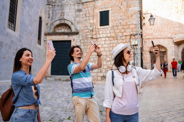 istock Tourists taking photos in Dubrovnik, Croatia 2199557094