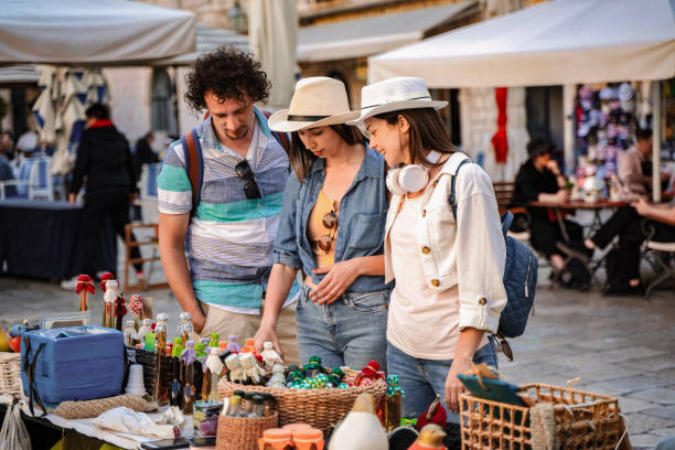 istock Young Adults Exploring Market in Dubrovnik 2199557099