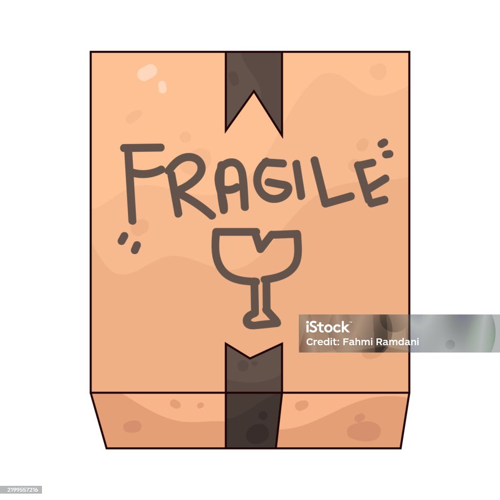 Fragile Box Stock Illustration - Download Image Now - Box - Container ...
