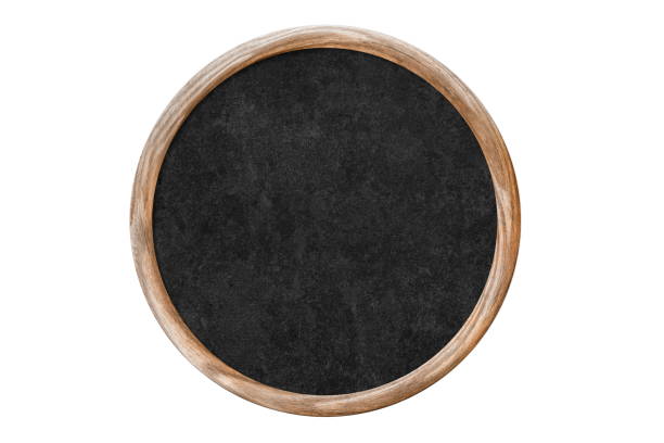 istock round wooden frame with black texture isolated on white 2199558202