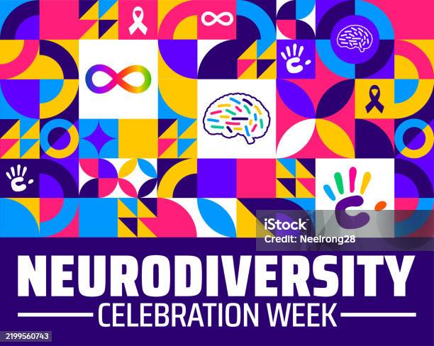 Neurodiversity Celebration Week Geometric Shape Pattern Background neurodiversity-celebration-week-geometric-shape-pattern-background