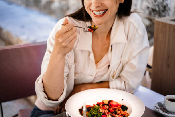 istock Enjoying a Fresh Salad in Dubrovnik Cafe 2199561422