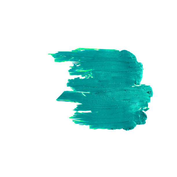 istock Art paint stroke in electric blue on white background 2199562678