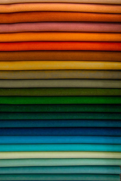 Stack of Colorful Fabric. High quality photo