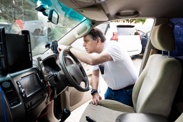 istock Man preparing electronic equipment before leaving on a trip 2199563434