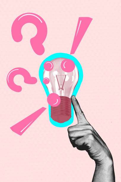 istock Composite artwork photo collage template of jigsaw puzzle idea mind startup hand finger point electric lamp light question attention 2199563986